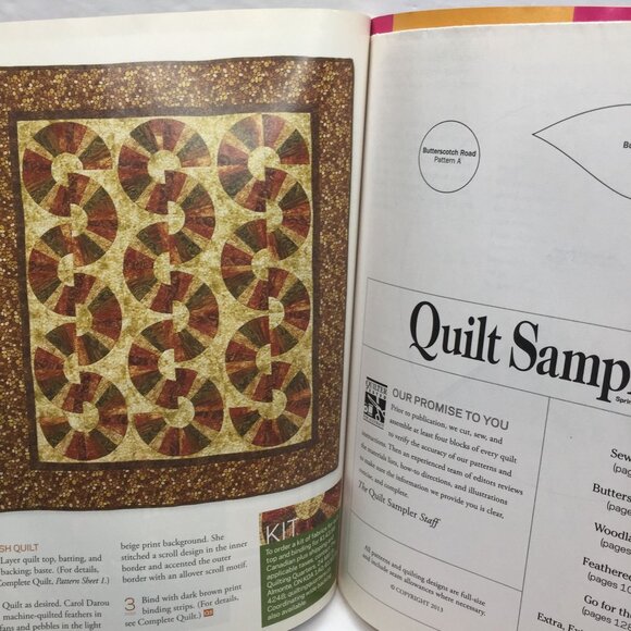 Better Homes Garden Quilt Sampler Magazine Spring Summer 2013 10 Unique Projects - Picture 8 of 10